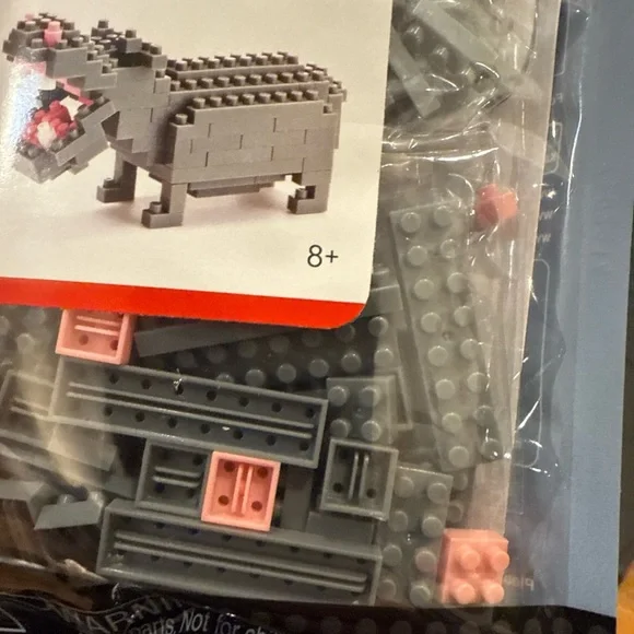 Nanoblock Hippopotamus NBC_169 Micro Building Block Set 130+ Pieces NEW 🦛 - Picture 4 of 5
